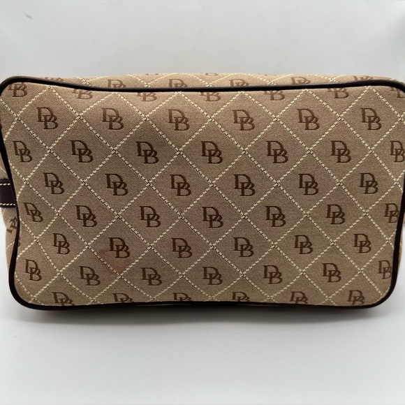 Brown Dooney & Bourke Canvas Monogram with Leather Trim Hobo - Picture 12 of 15